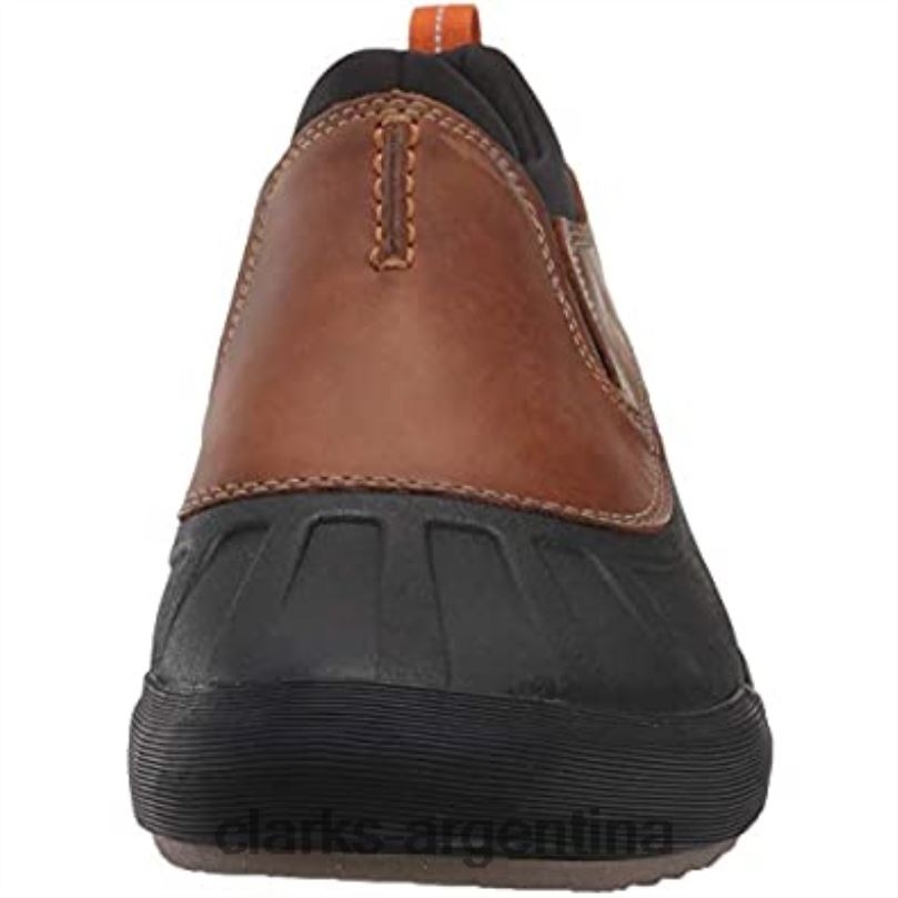 Clarks hombres 2FZPZ2015 Clarks Bowman Free Rashoe de cuero color canela oscuro para hombre cuero bronceado oscuro