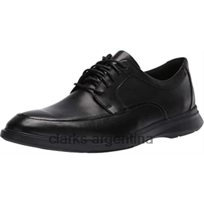 Clarks hombres 2FZPZ2204 zapatos clarks un lipari para caminar de cuero negro para hombre cuero negro