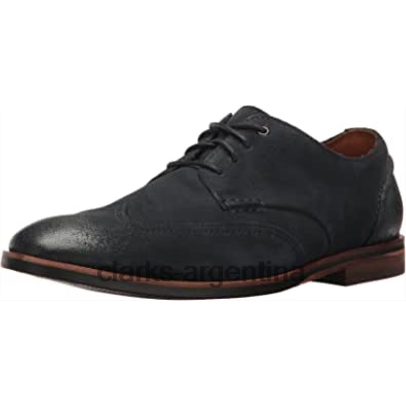 Clarks hombres 2FZPZ2506 Clarks Broyd Wing Broyd Wing ante azul marino para hombre gamuza azul marino