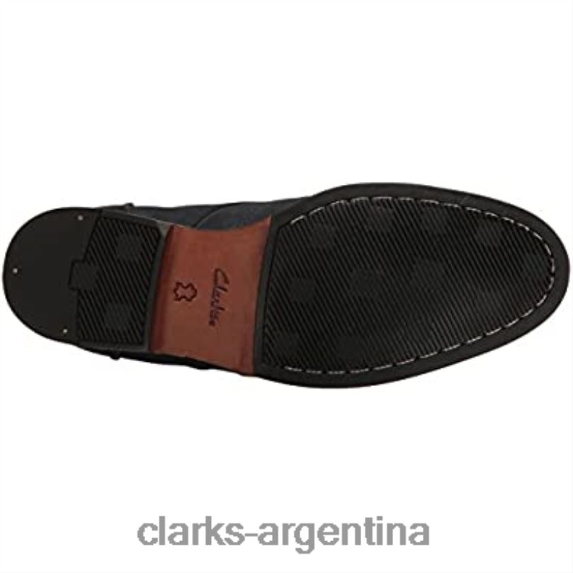 Clarks hombres 2FZPZ2506 Clarks Broyd Wing Broyd Wing ante azul marino para hombre gamuza azul marino