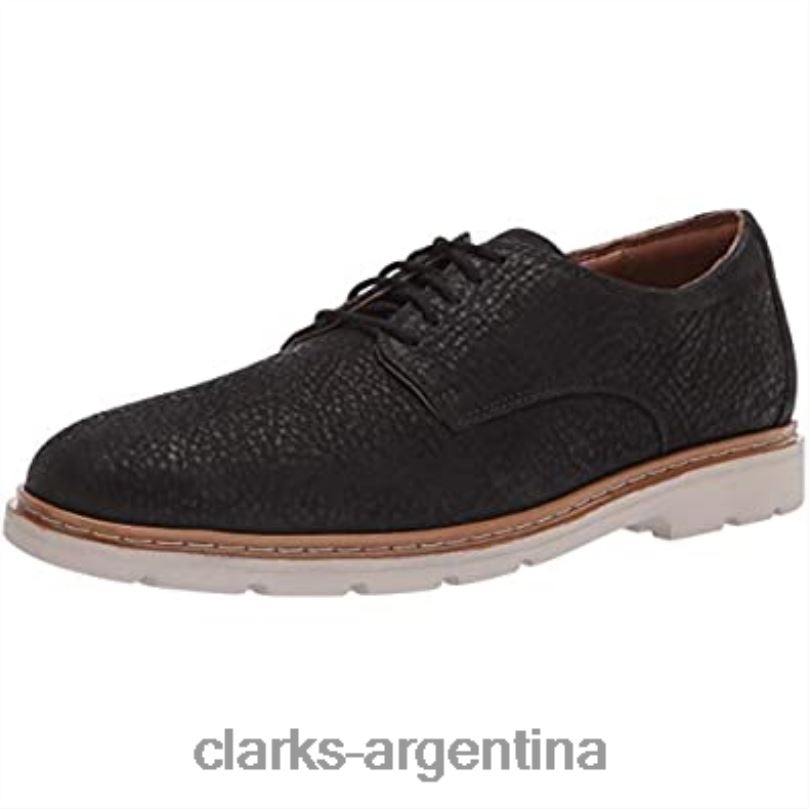 Clarks hombres 2FZPZ2873 Zapatos bajos clarks lug lite de nobuk negro para hombre nubuck negro
