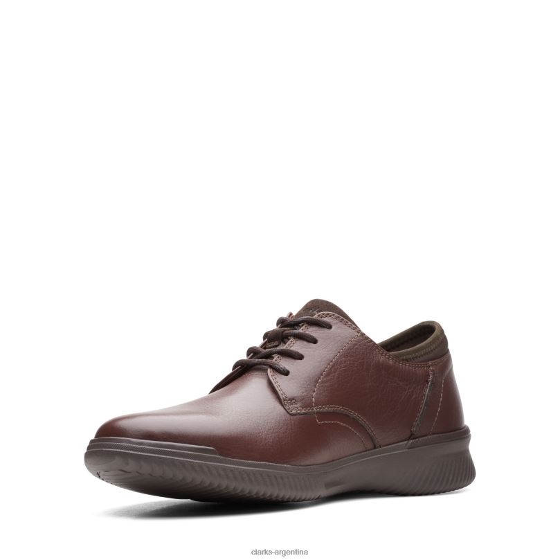 Clarks hombres 2FZPZ3473 clarks mahoga ny cuero donaway liso cuero caoba