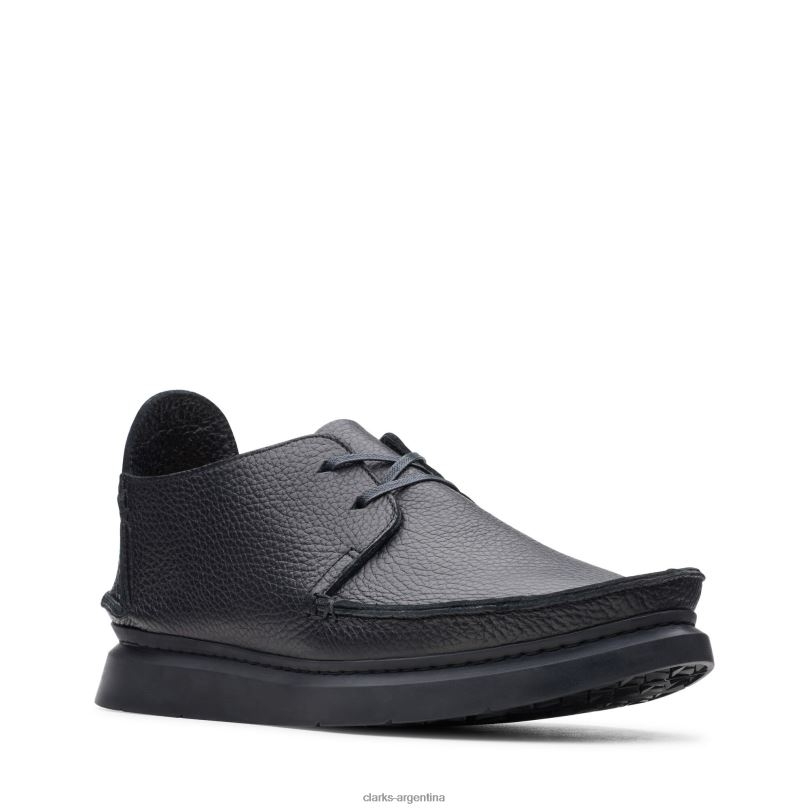 Clarks hombres 2FZPZ3739 clarks siete cuero negro cuero negro