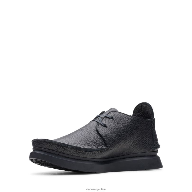 Clarks hombres 2FZPZ3739 clarks siete cuero negro cuero negro