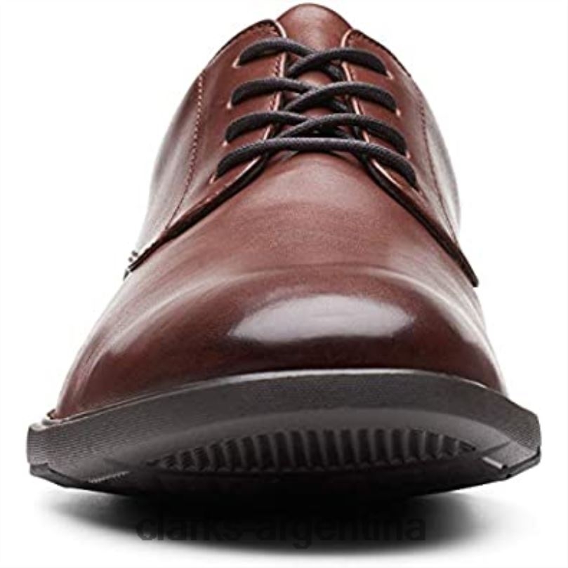 Clarks hombres 2FZPZ403 zapatos clarks un lipari park para hombre de cuero mahoga ny cuero caoba