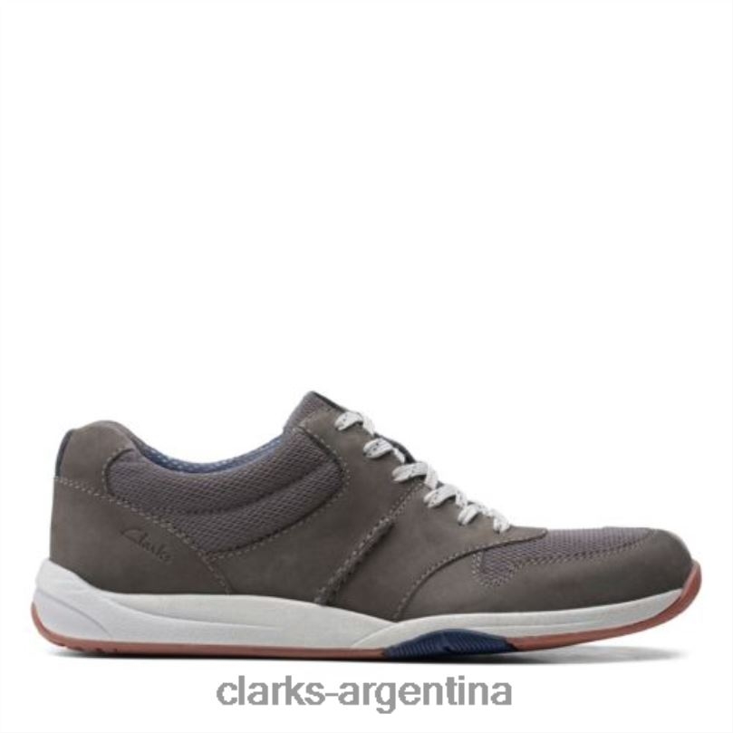 Clarks hombres 2FZPZ4438 clarks langton race nobuk gris nubuck gris