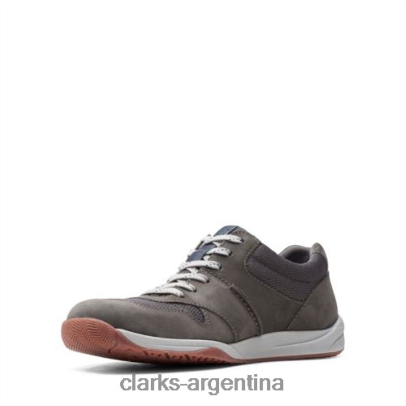 Clarks hombres 2FZPZ4438 clarks langton race nobuk gris nubuck gris