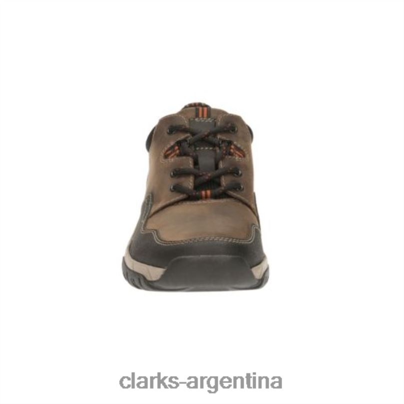 Clarks hombres 2FZPZ4446 Clarks de cuero marrón Walbeck Edge cuero marrón