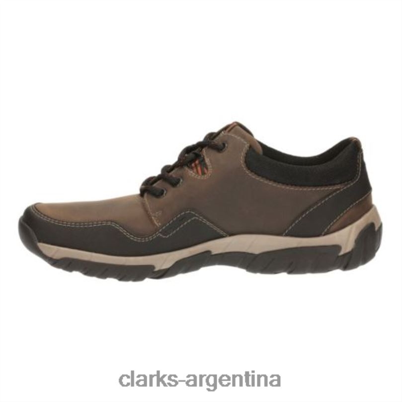 Clarks hombres 2FZPZ4446 Clarks de cuero marrón Walbeck Edge cuero marrón