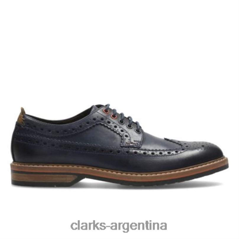 Clarks hombres 2FZPZ4449 clarks cuero azul pitney limit cuero azul