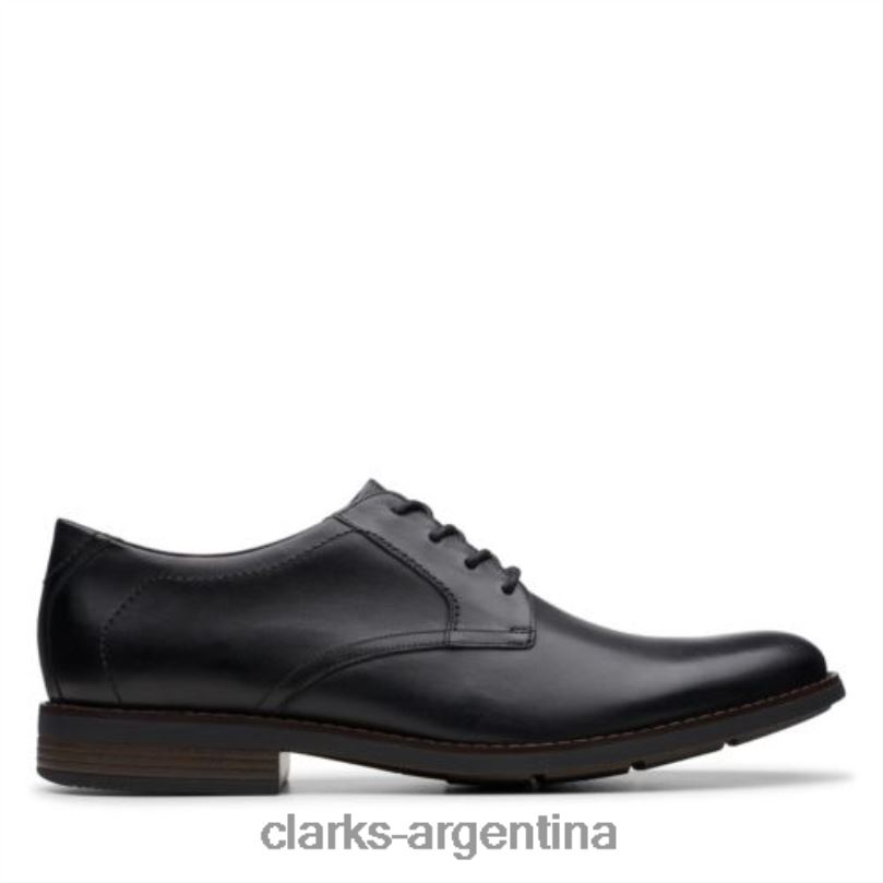Clarks hombres 2FZPZ4460 clarks becken encaje cuero negro cuero negro