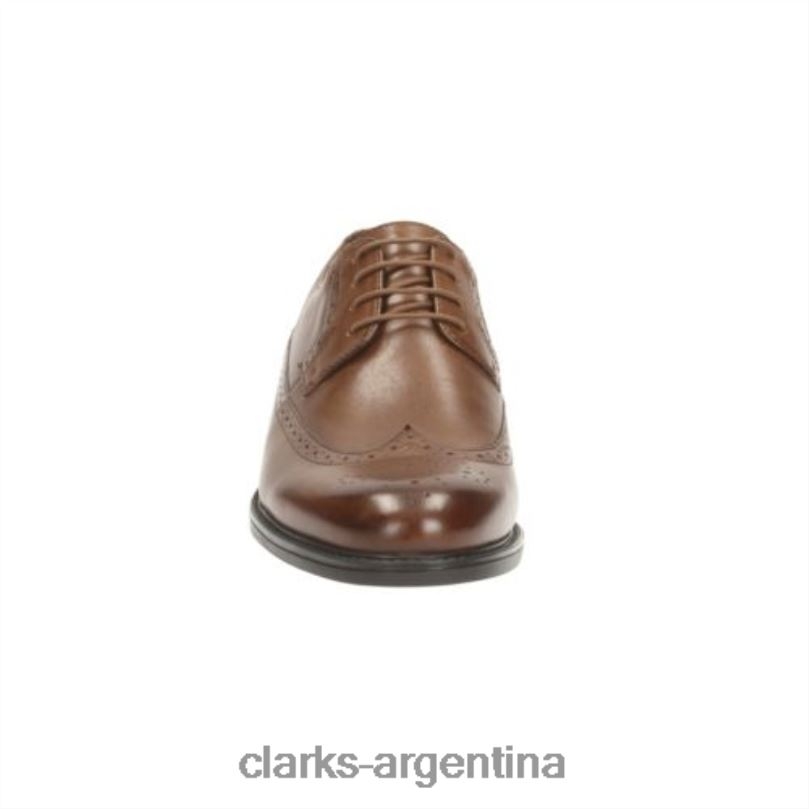 Clarks hombres 2FZPZ4462 clarks beckfield limit cuero tostado cuero marrón