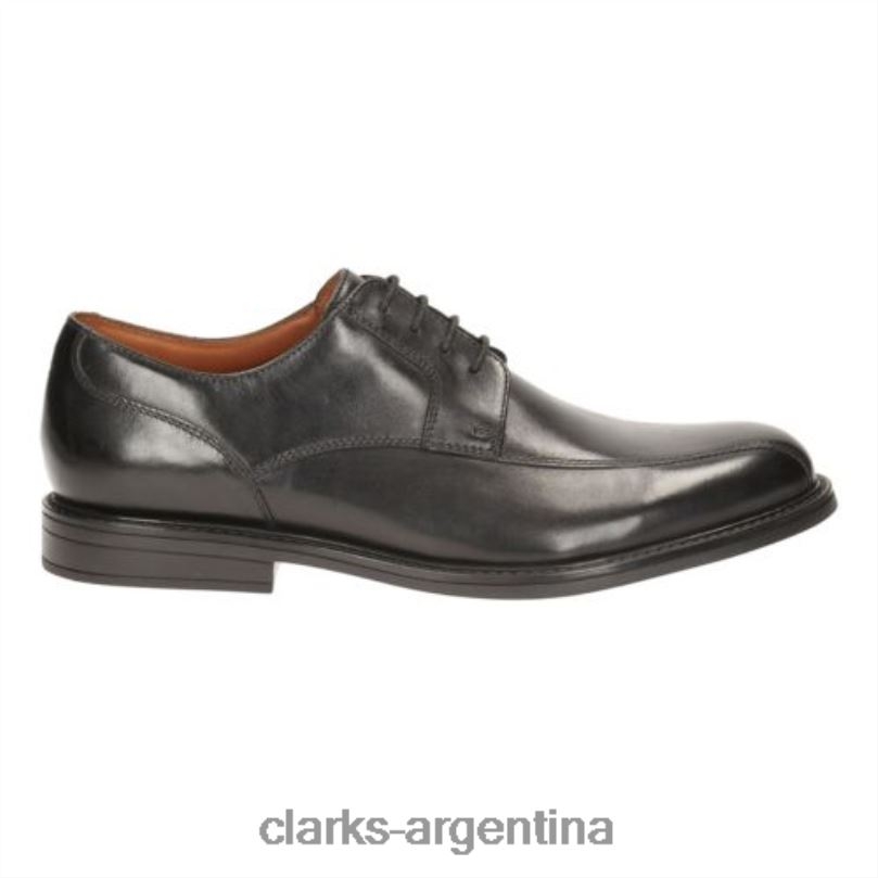 Clarks hombres 2FZPZ4463 beckfield sobre cuero negro clarks cuero negro