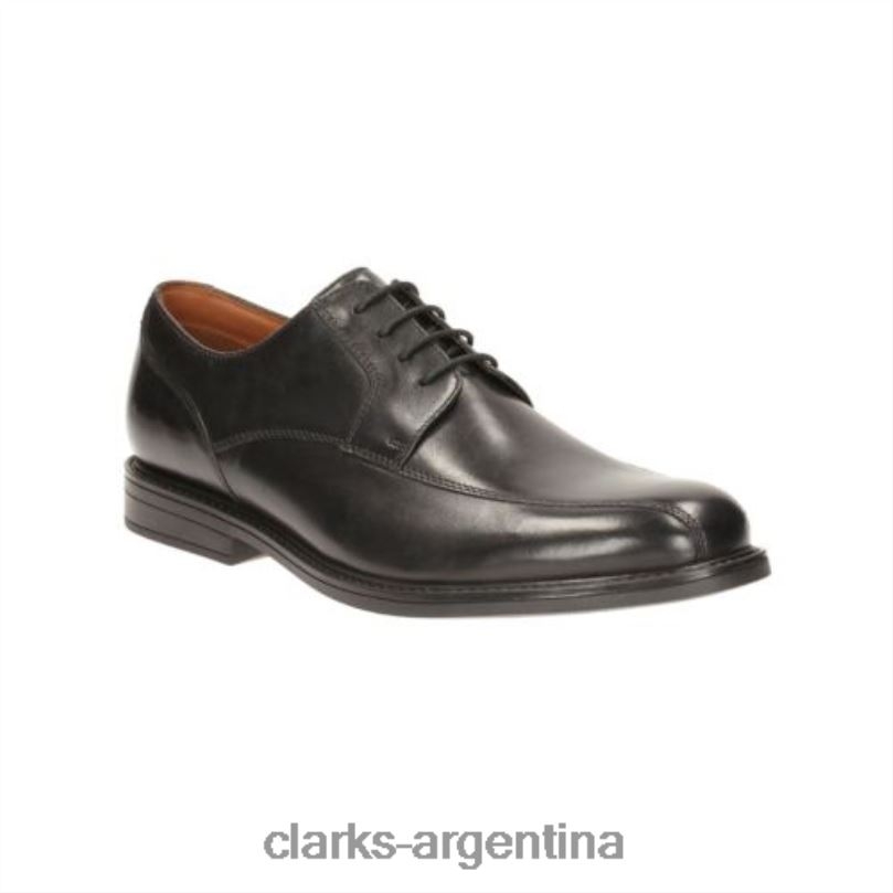 Clarks hombres 2FZPZ4463 beckfield sobre cuero negro clarks cuero negro