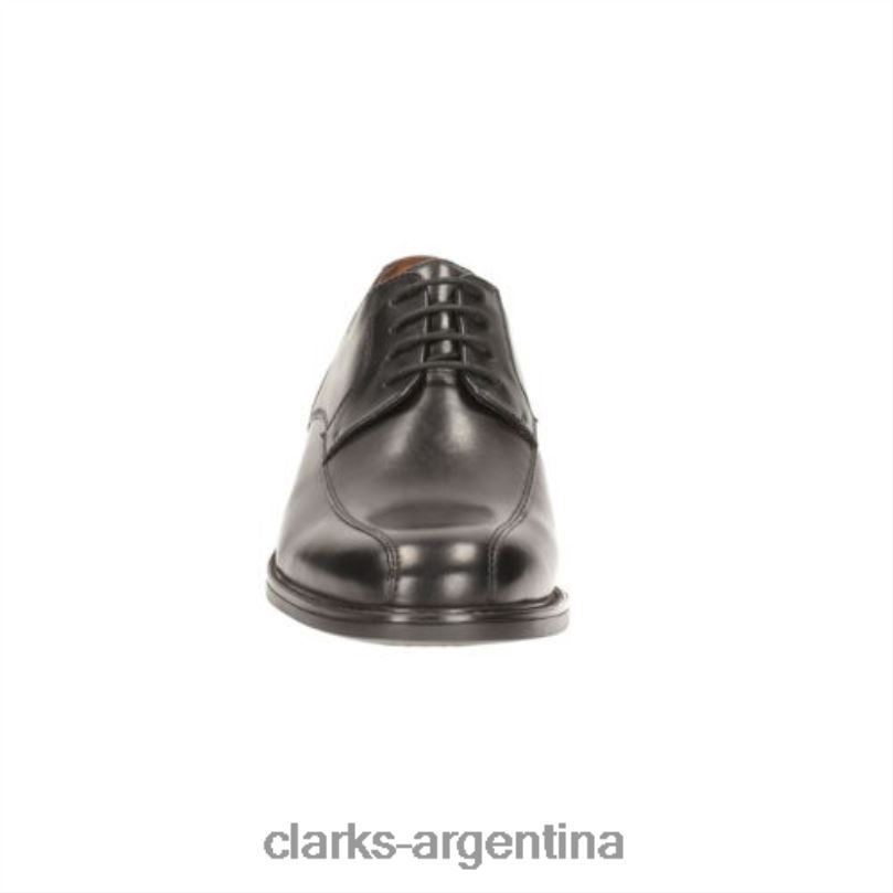 Clarks hombres 2FZPZ4463 beckfield sobre cuero negro clarks cuero negro