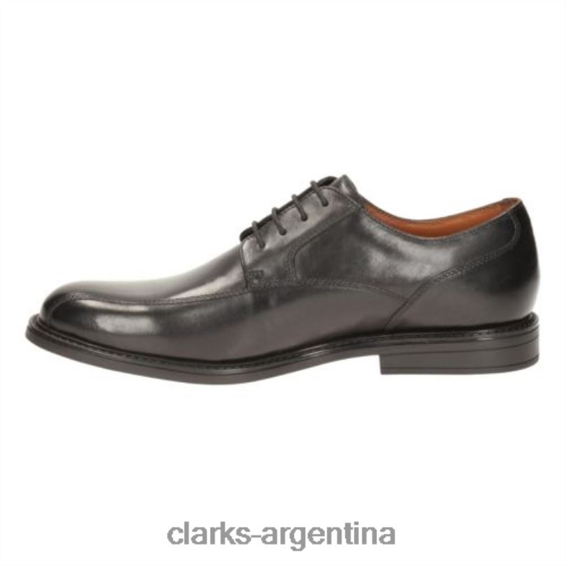 Clarks hombres 2FZPZ4463 beckfield sobre cuero negro clarks cuero negro