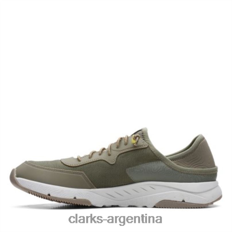 Clarks hombres 2FZPZ4465 clarks oliva combi davis bajos combinación de oliva