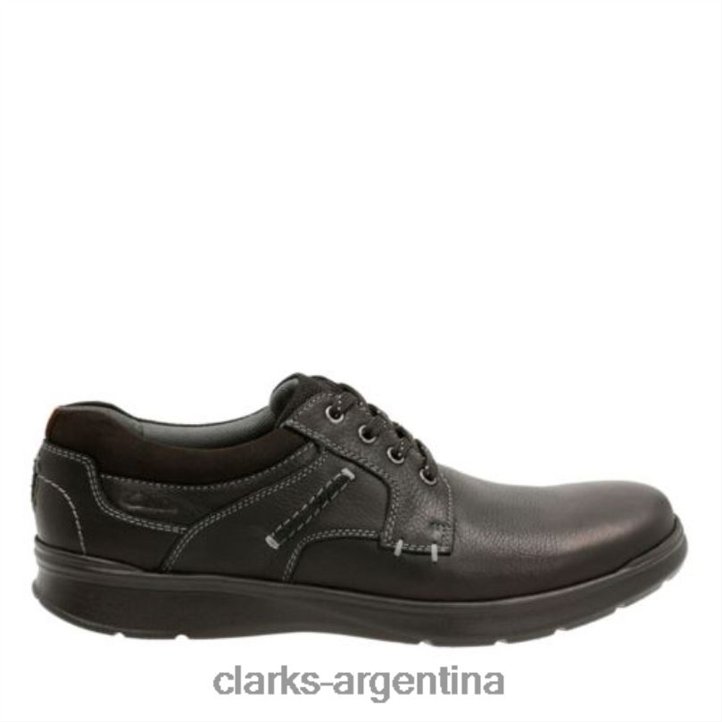 Clarks hombres 2FZPZ4468 clarks de ajuste ancho cotrell de cuero aceitoso negro cuero negro aceitoso