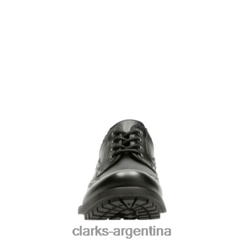 Clarks hombres 2FZPZ4469 clarks curington wing cuero negro cuero negro