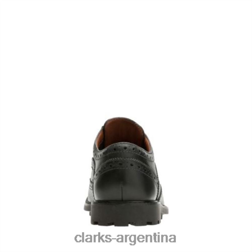 Clarks hombres 2FZPZ4469 clarks curington wing cuero negro cuero negro