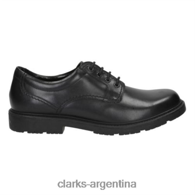 Clarks hombres 2FZPZ4470 clarks de cuero negro lane stride cuero negro