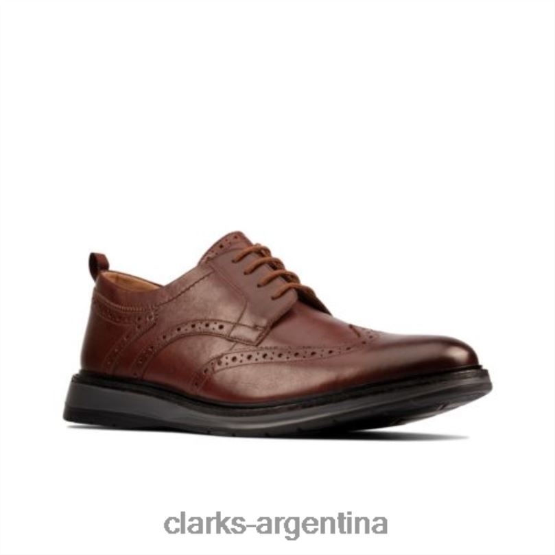 Clarks hombres 2FZPZ4475 Clarks Chantry Wing de cuero tostado oscuro cuero bronceado oscuro