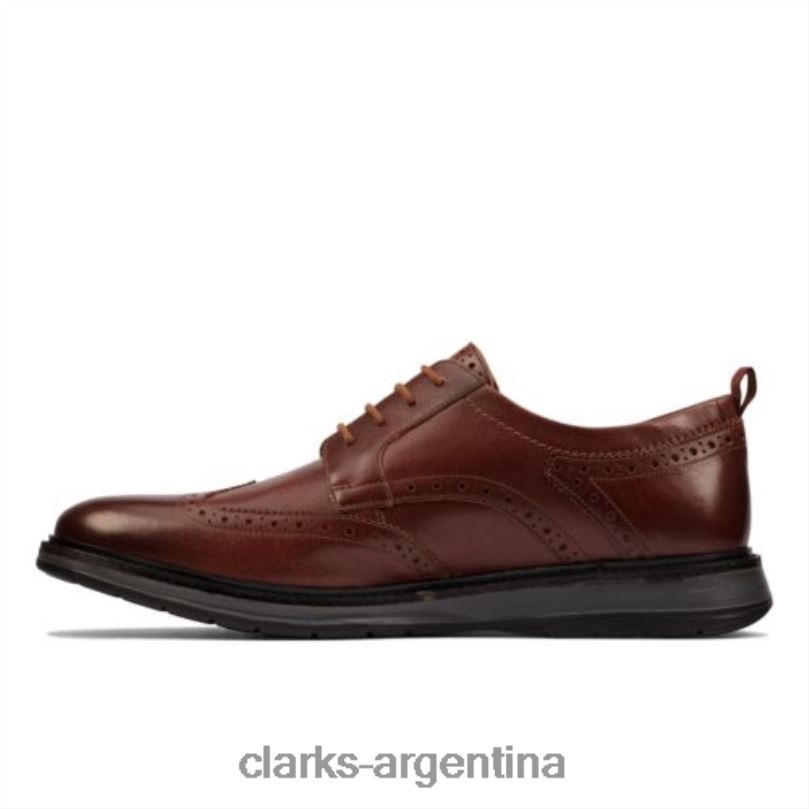 Clarks hombres 2FZPZ4475 Clarks Chantry Wing de cuero tostado oscuro cuero bronceado oscuro