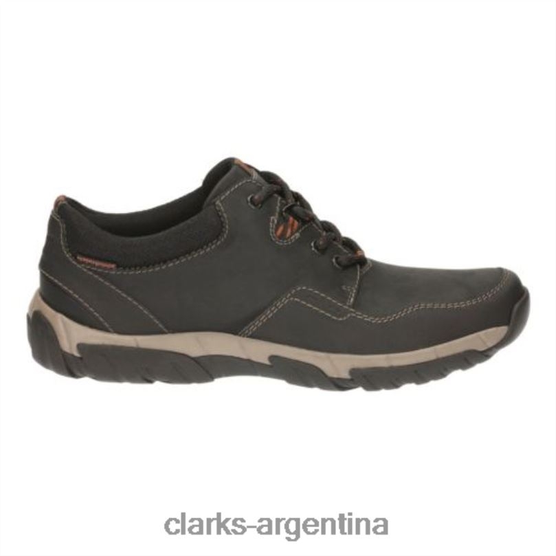 Clarks hombres 2FZPZ4503 clarks walbeck edge cuero negro cuero negro