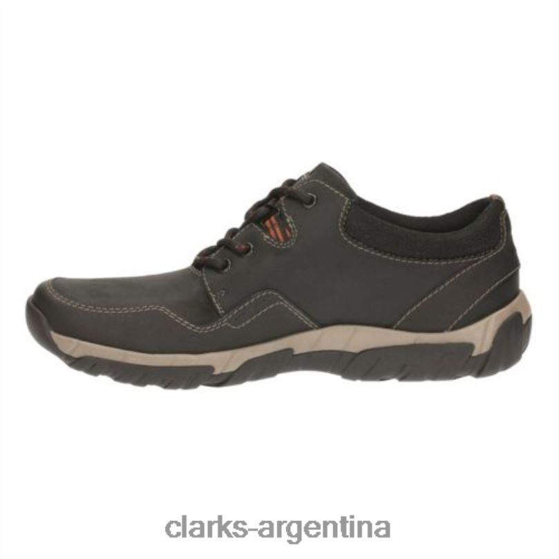 Clarks hombres 2FZPZ4503 clarks walbeck edge cuero negro cuero negro