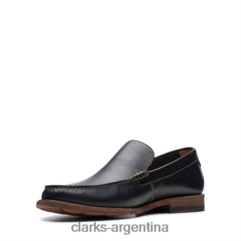 Clarks hombres 2FZPZ4507 clarks pace barnes cuero negro cuero negro