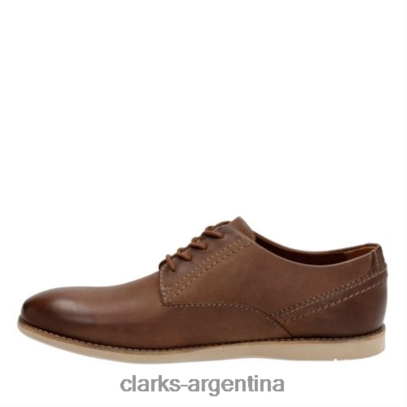 Clarks hombres 2FZPZ4510 clarks de cuero tostado liso franson cuero marrón