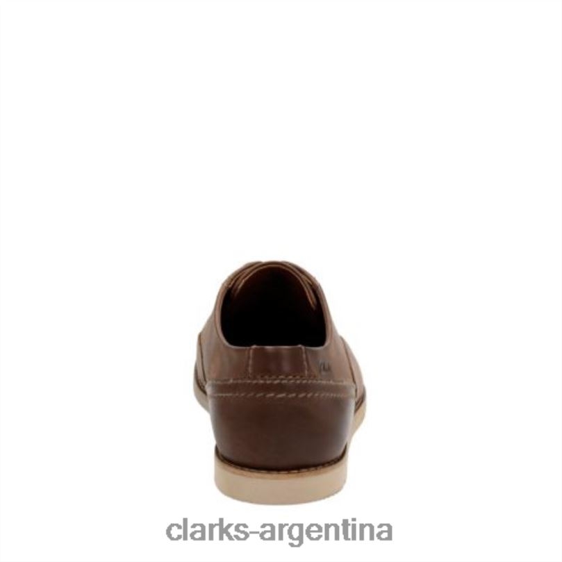 Clarks hombres 2FZPZ4510 clarks de cuero tostado liso franson cuero marrón