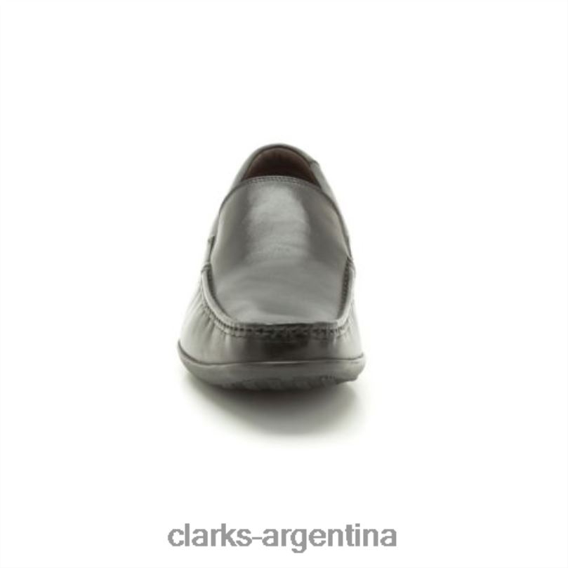 Clarks hombres 2FZPZ4519 clarks sol más finos de cuero negro cuero negro