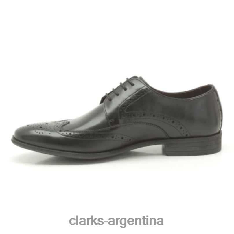 Clarks hombres 2FZPZ4521 límite de tabla de cuero negro clarks cuero negro