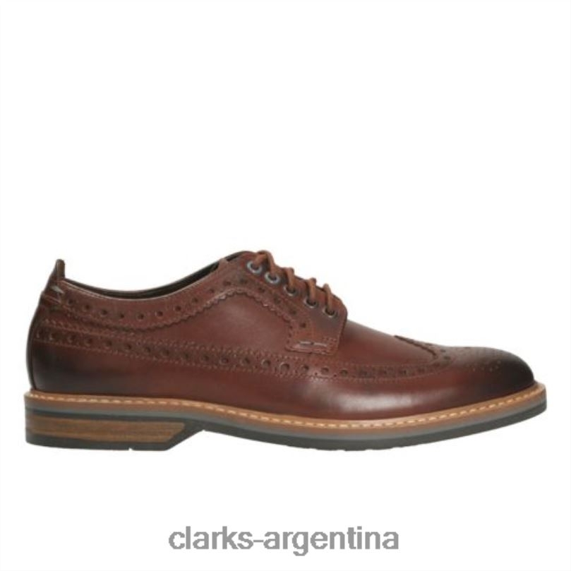 Clarks hombres 2FZPZ4524 clarks pitney limit de cuero tostado cuero marrón