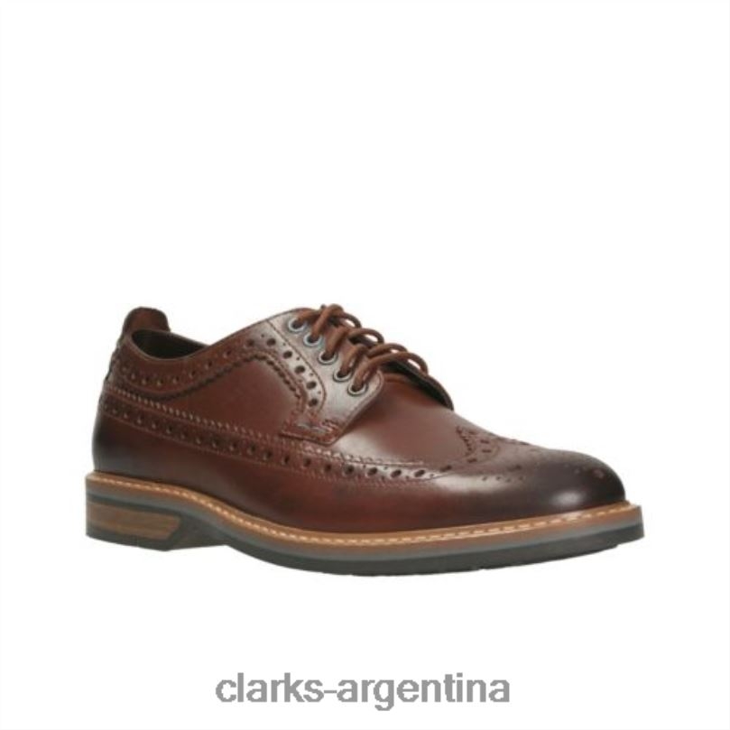 Clarks hombres 2FZPZ4524 clarks pitney limit de cuero tostado cuero marrón