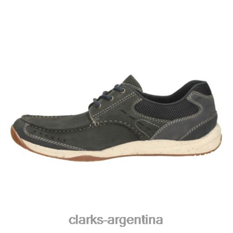 Clarks hombres 2FZPZ4525 clarks allston edge nubuck azul marino nubuck azul marino