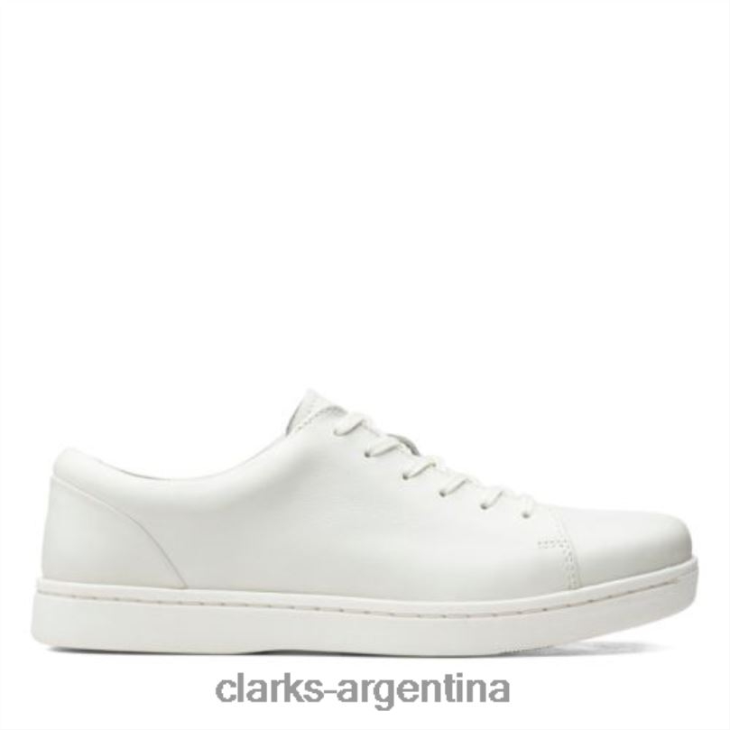 Clarks hombres 2FZPZ4536 clarks kitna lo cuero blanco cuero blanco