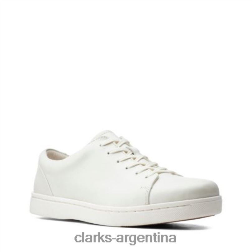 Clarks hombres 2FZPZ4536 clarks kitna lo cuero blanco cuero blanco