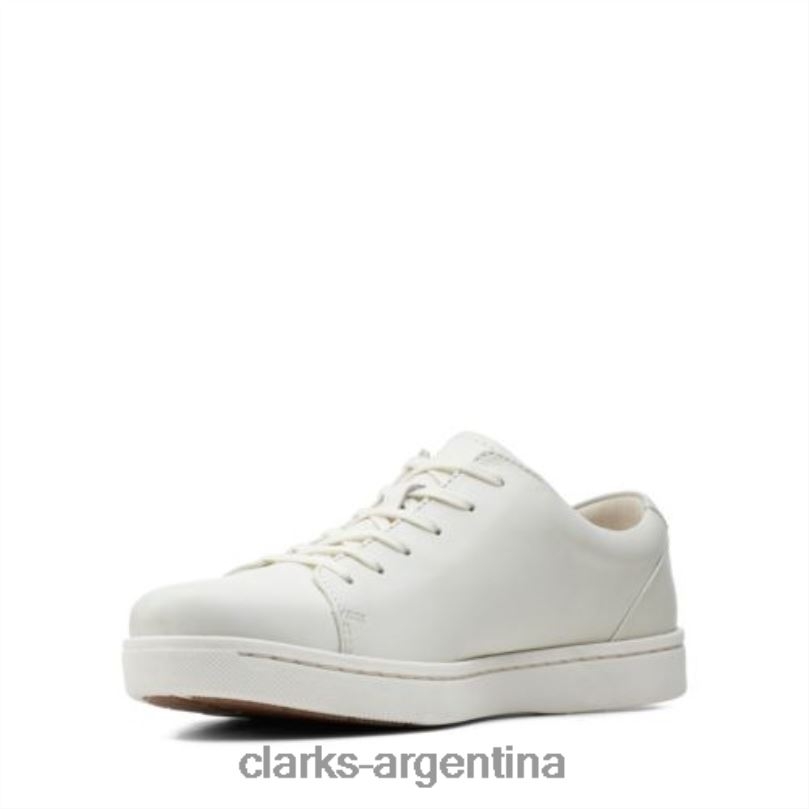 Clarks hombres 2FZPZ4536 clarks kitna lo cuero blanco cuero blanco