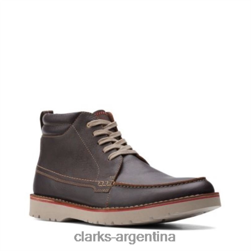 Clarks hombres 2FZPZ4538 clarks vargo moc cuero marrón cuero marrón