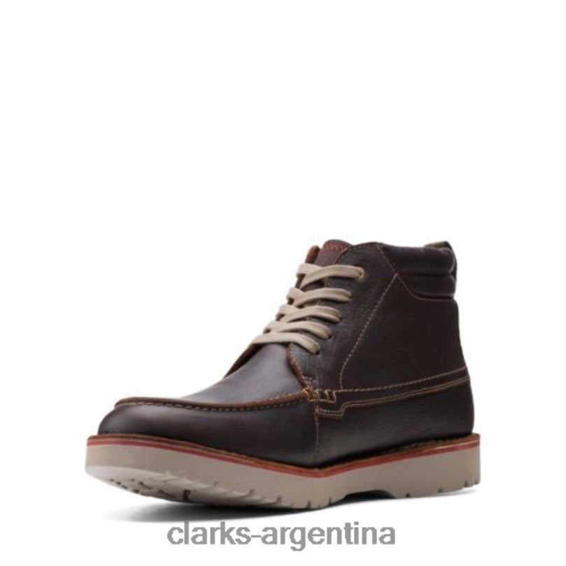 Clarks hombres 2FZPZ4538 clarks vargo moc cuero marrón cuero marrón