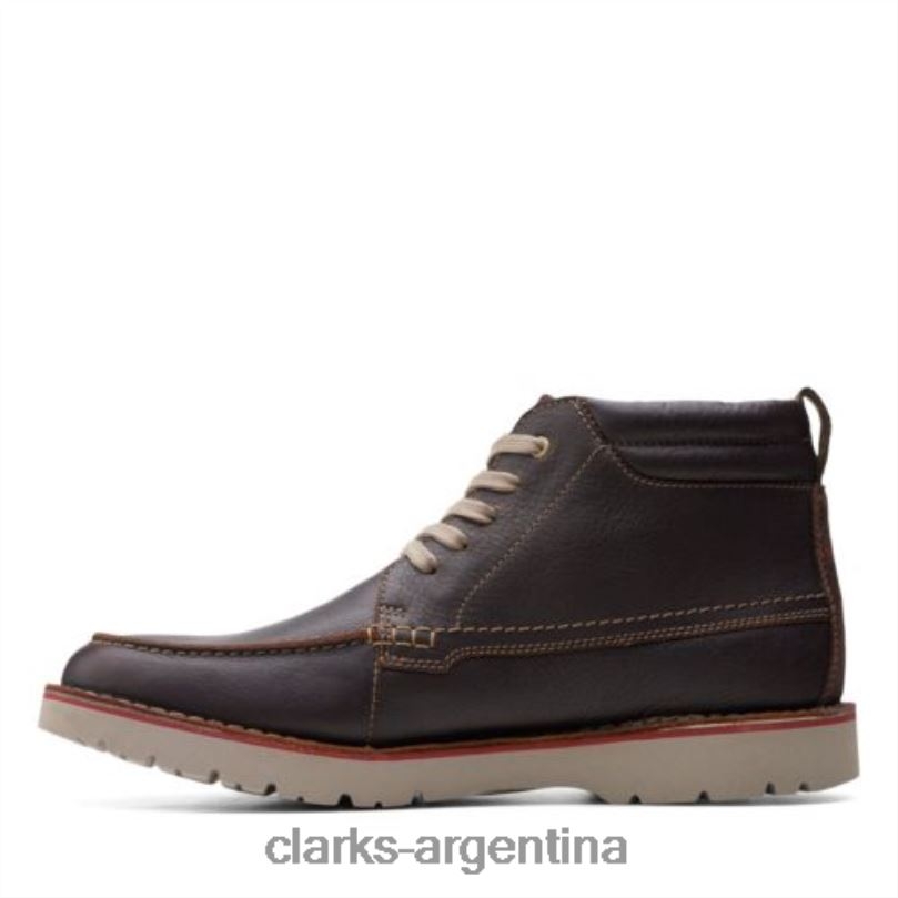 Clarks hombres 2FZPZ4538 clarks vargo moc cuero marrón cuero marrón