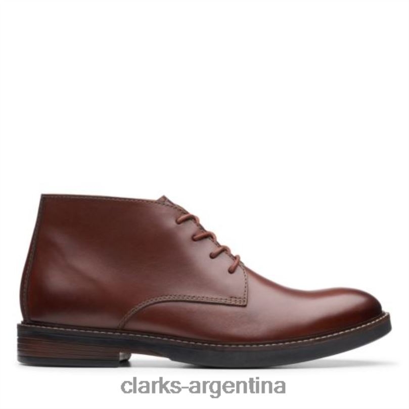 Clarks hombres 2FZPZ4548 caoba ny cuero paulson mid clarks cuero caoba