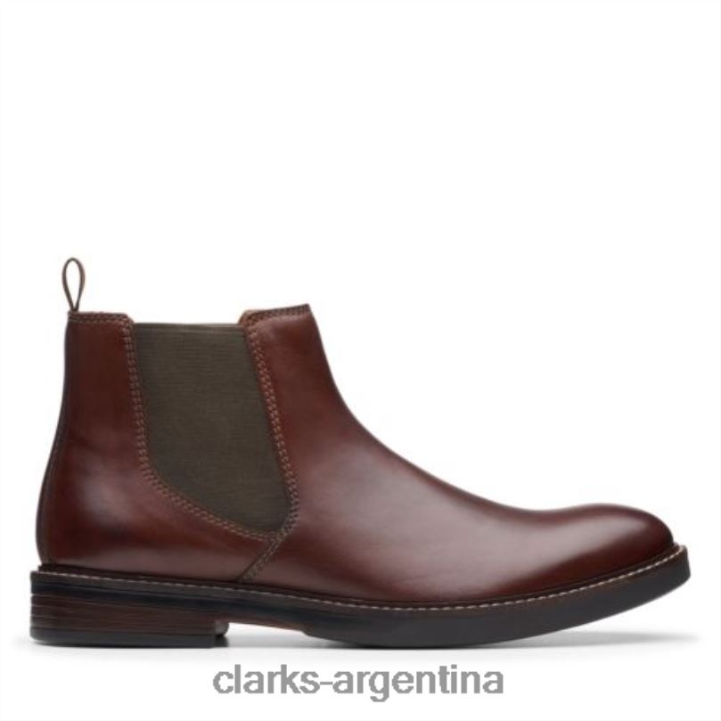 Clarks hombres 2FZPZ4549 paulson up clarks caoba ny cuero cuero caoba