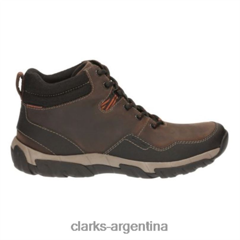 Clarks hombres 2FZPZ4552 top marrón a prueba de agua lea clarks walbeck Lea marrón a prueba de agua