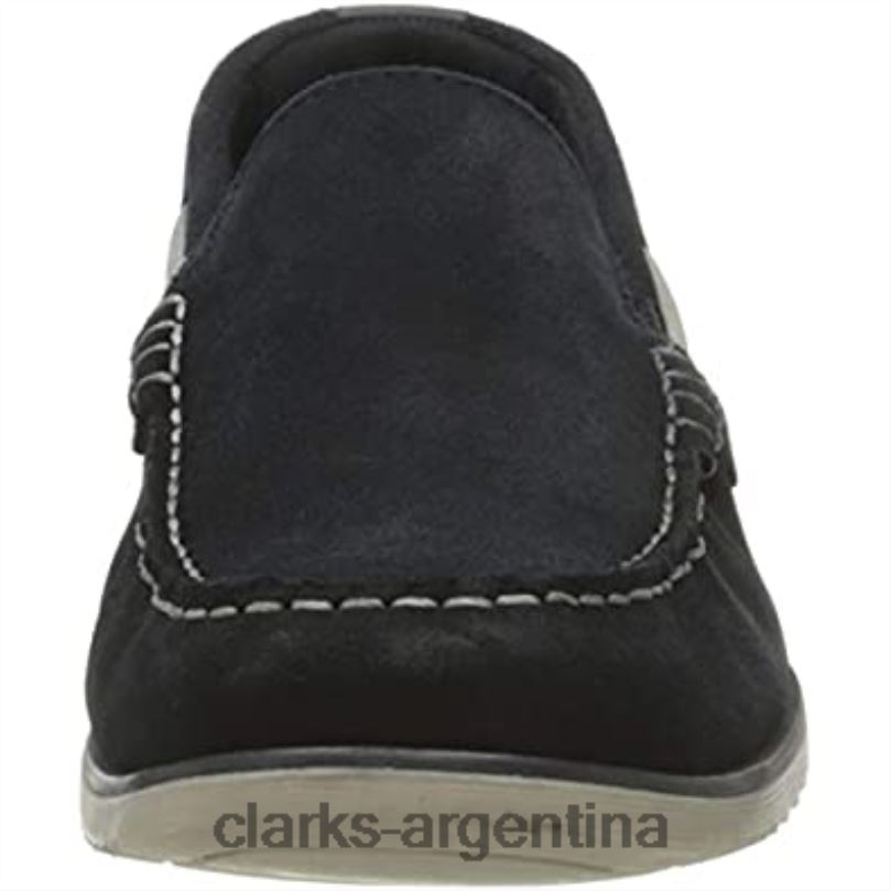 Clarks hombres 2FZPZ499 Zapato náutico clarks noonan step de ante azul marino para hombre gamuza azul marino