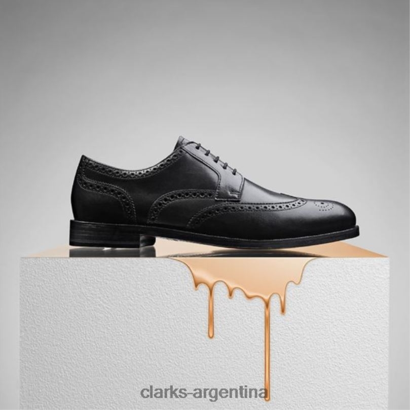 Clarks hombres 2FZPZ5442 clarks craftdean wing cuero negro cuero negro cuero negro