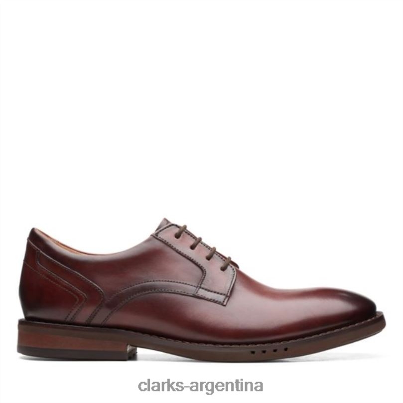 Clarks hombres 2FZPZ5449 clarks cuero marrón un hugh encaje cuero marrón cuero marrón