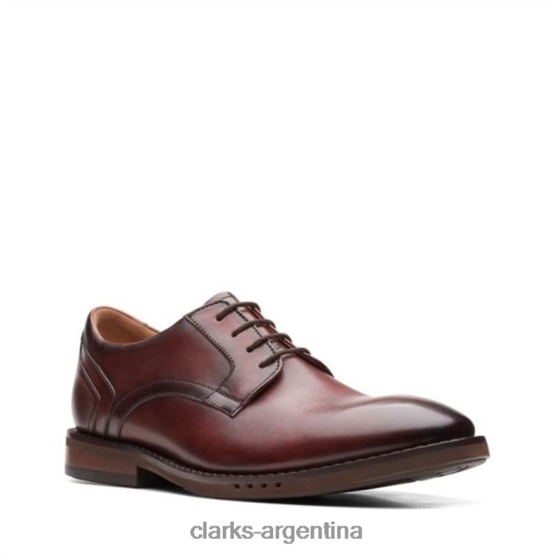 Clarks hombres 2FZPZ5449 clarks cuero marrón un hugh encaje cuero marrón cuero marrón
